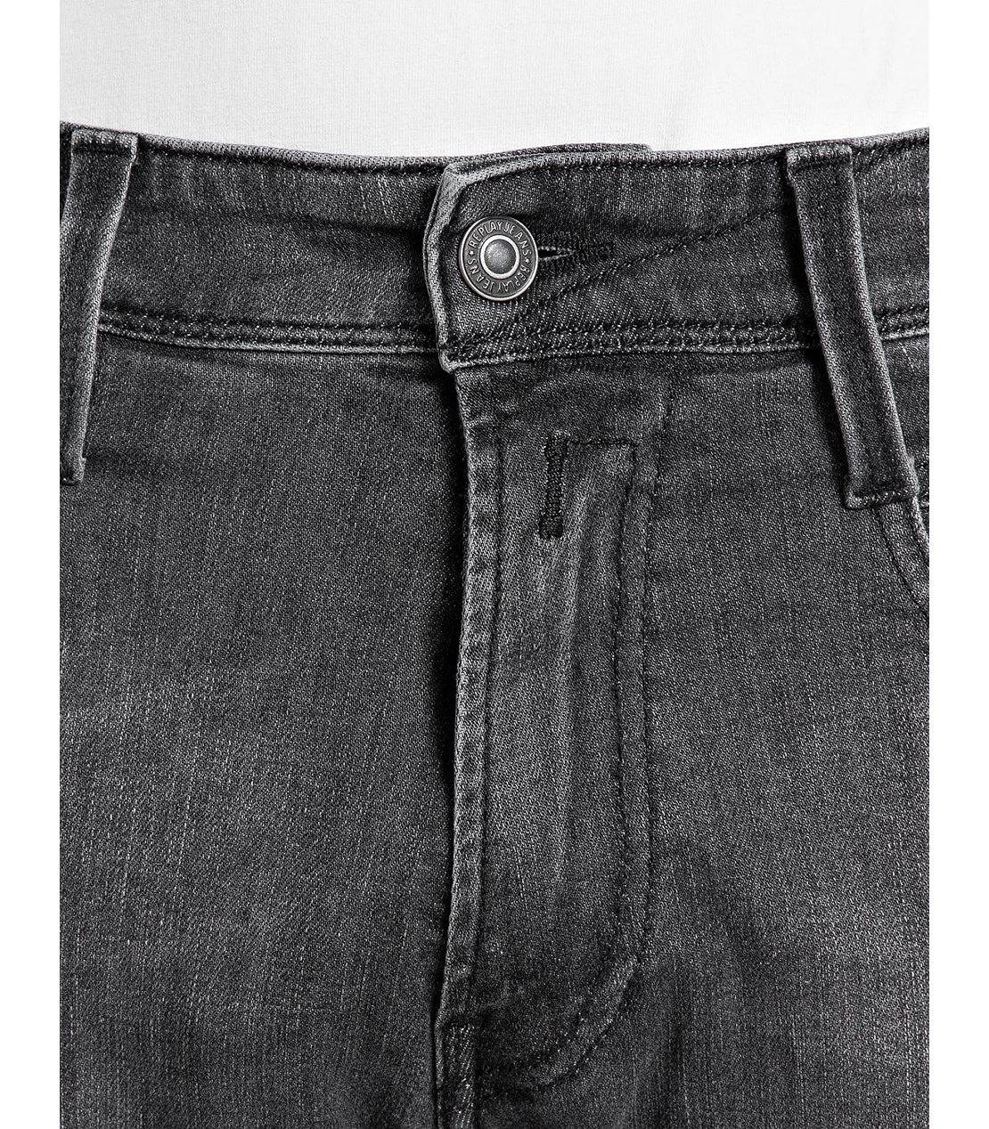 スリムフィットANBASS ブラックパワーストレッチデニム 詳細画像 ダークグレー 5